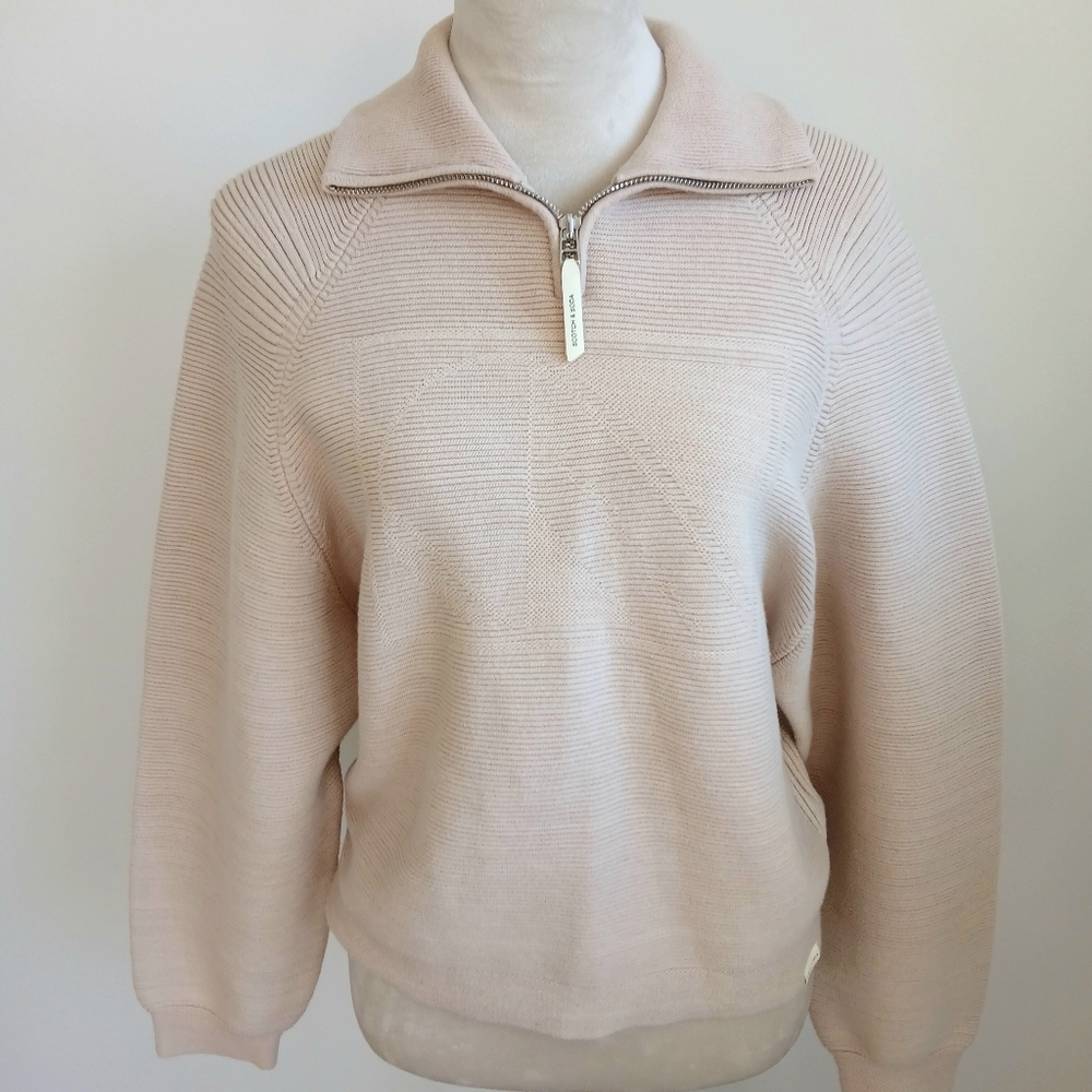 Scotch & Soda - Women's - Pullover zip sweater - Cream - Size Small - Picture 2 of 10